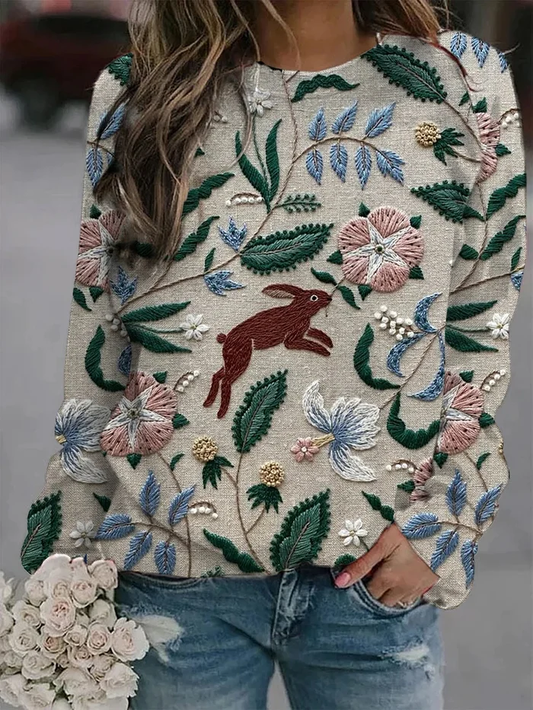 Women's Floral Graphic Print Print Sweatshirt